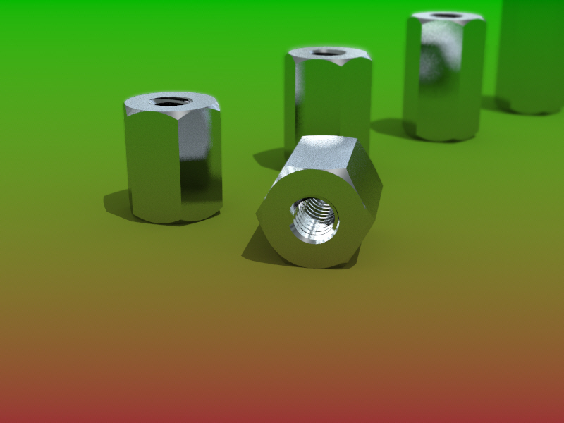 螺母，长从5、6、7毫米到20毫米